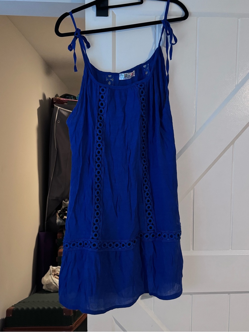 Women's Royal Blue Tie-Shoulder Sundress/Coverup